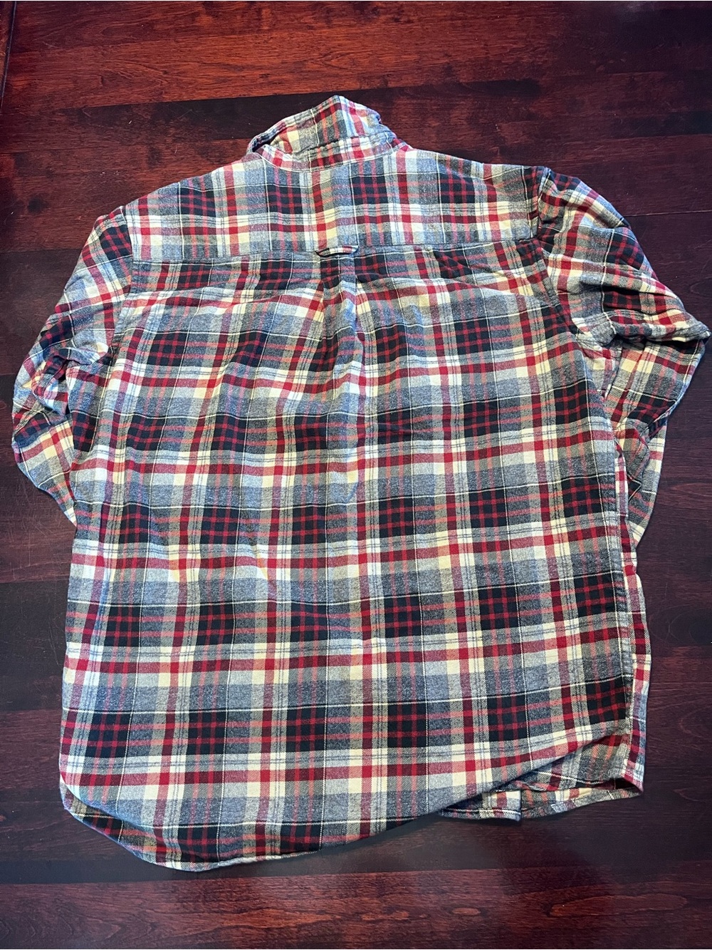 Red head Men's Plaid Button-Down Shirt - Red, Blue, White - Picture 2 of 5